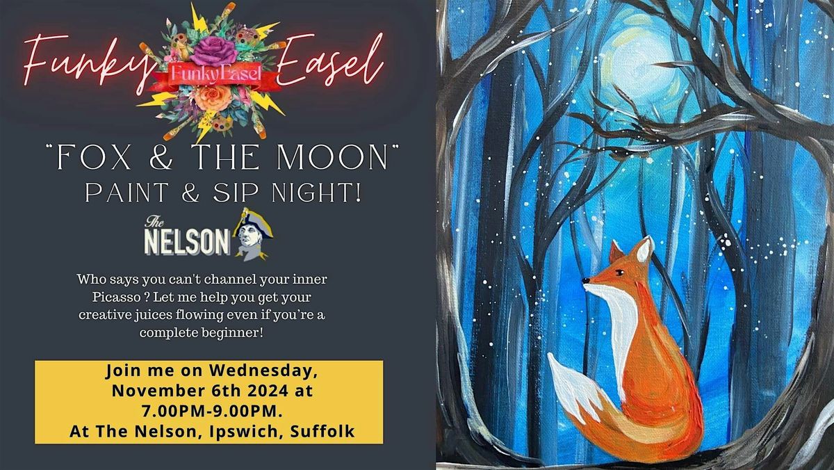 The Funky Easel Sip & Paint Party: The Fox & The Moon