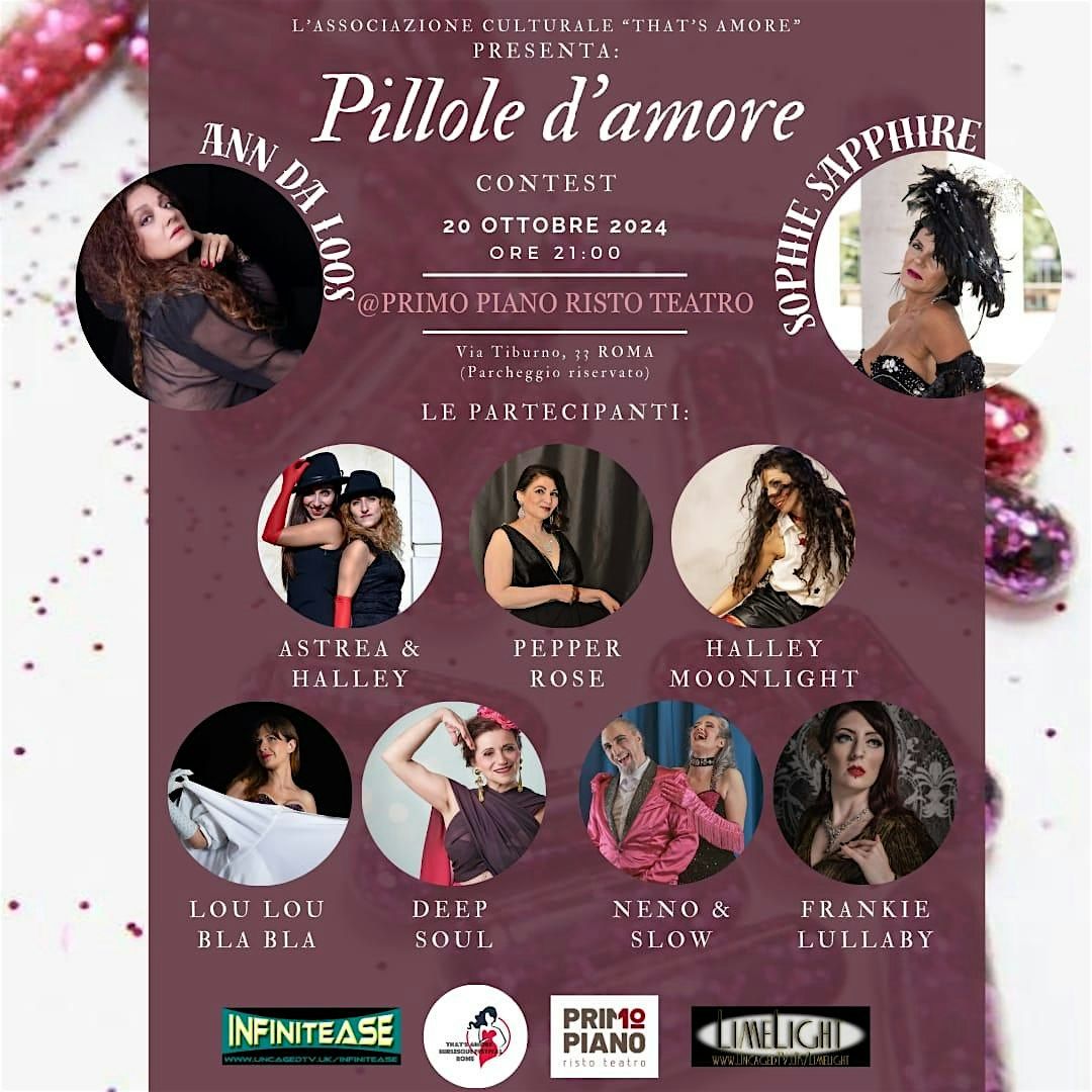 PILLOLE D'AMORE CONTEST  Burlesque Show & Dinner