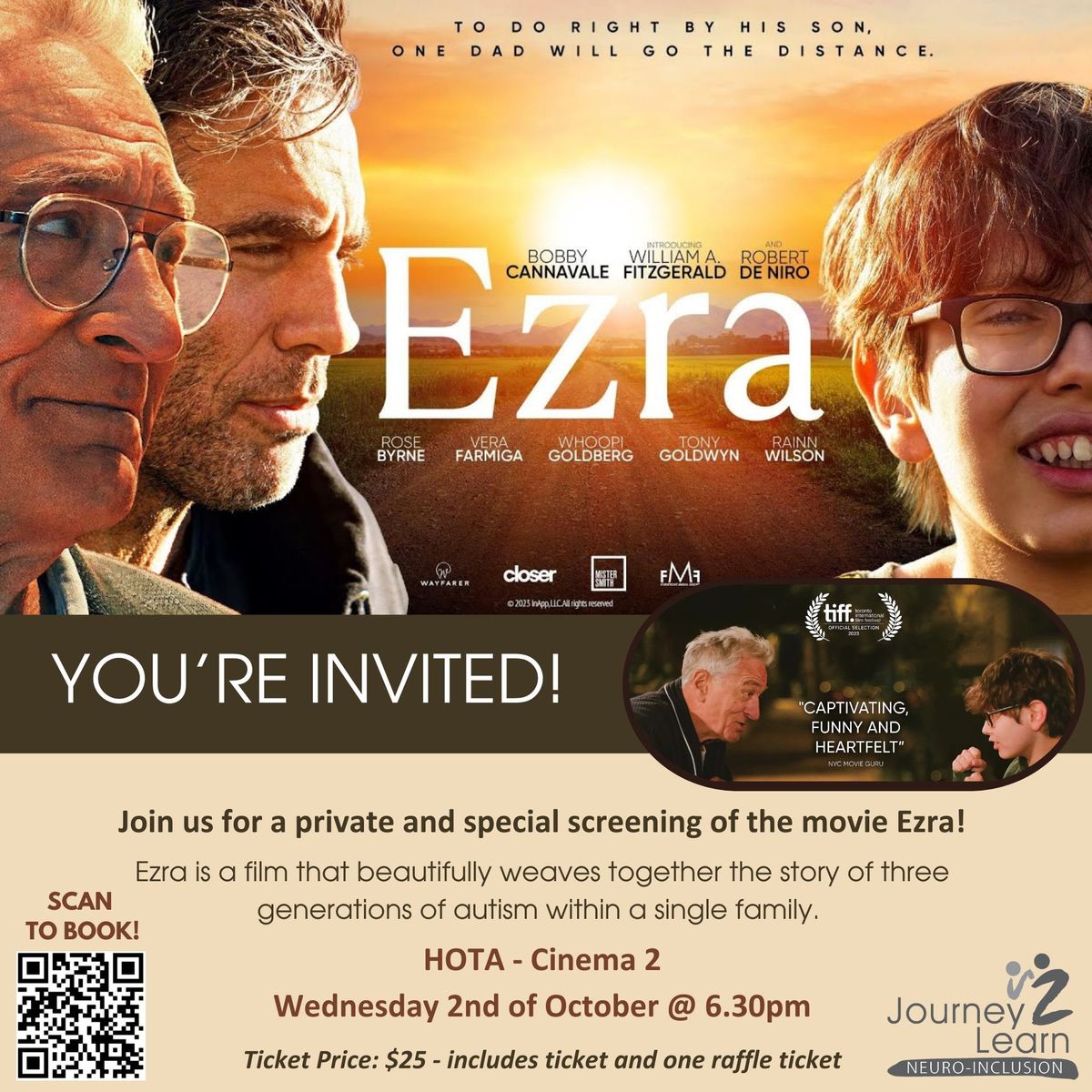 Journey 2 Learn - Private Screening of 'Ezra' at HOTA