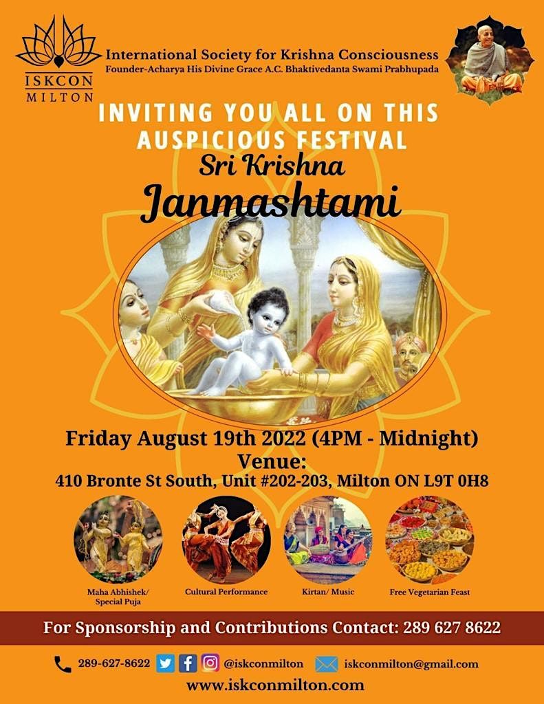 ISKCON Milton's Janmashtami and Grand Opening of New Temple