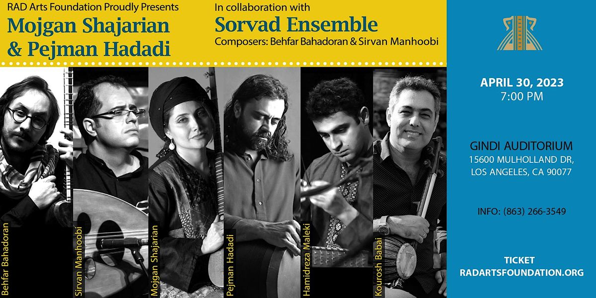 Mojgan Shajarian & Pejman Hadadi ( Sorvad Ensemble ) Live in Los Angeles