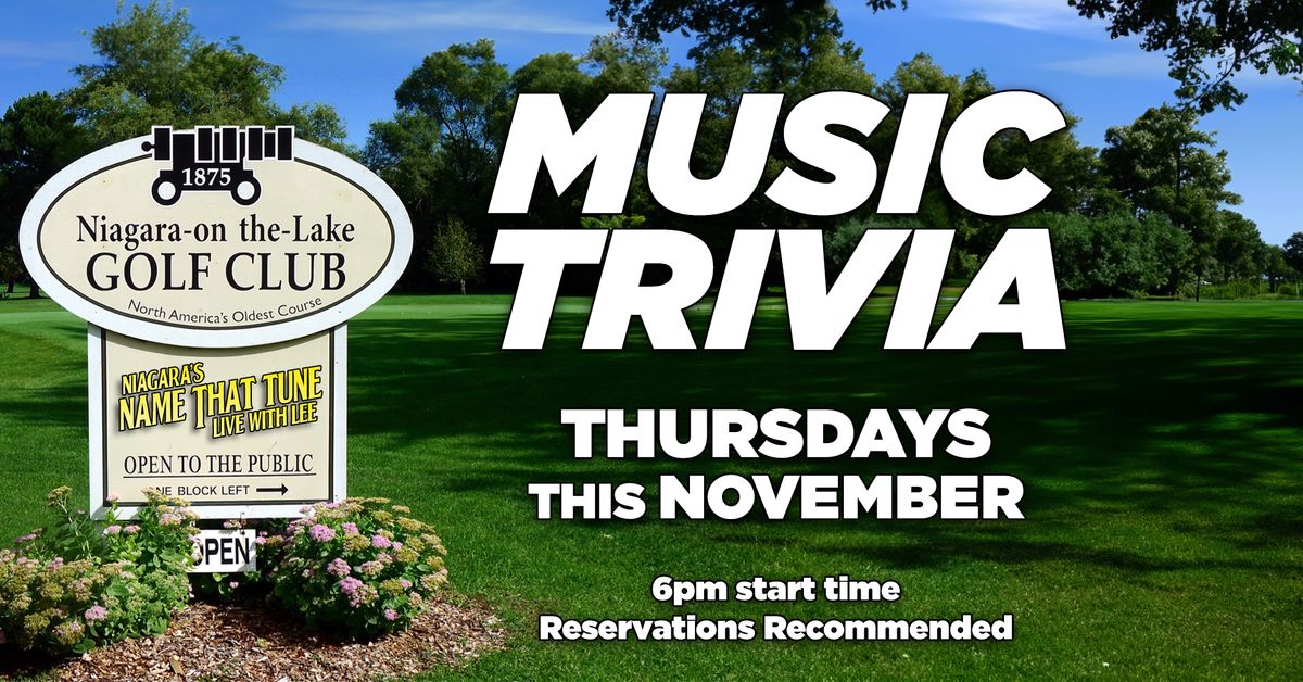 Niagara's Name That Tune back at the NOTL Golf Club!