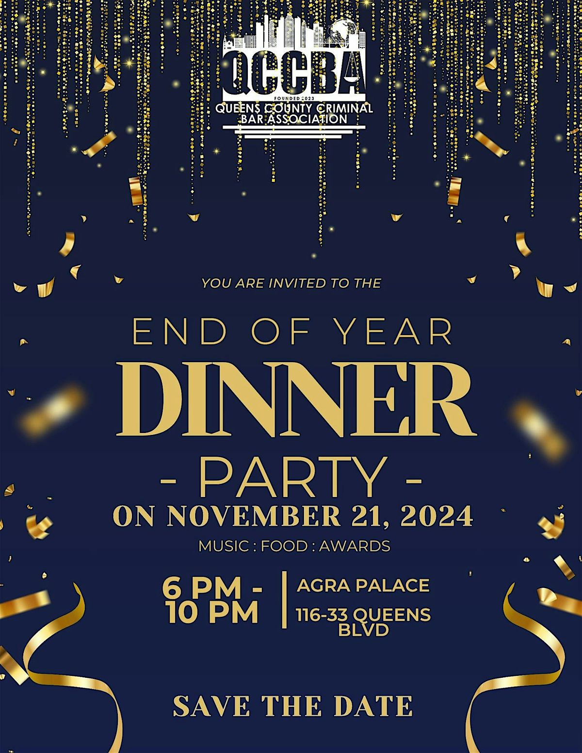 The Boulevard's Party: Dinner & Awards Night