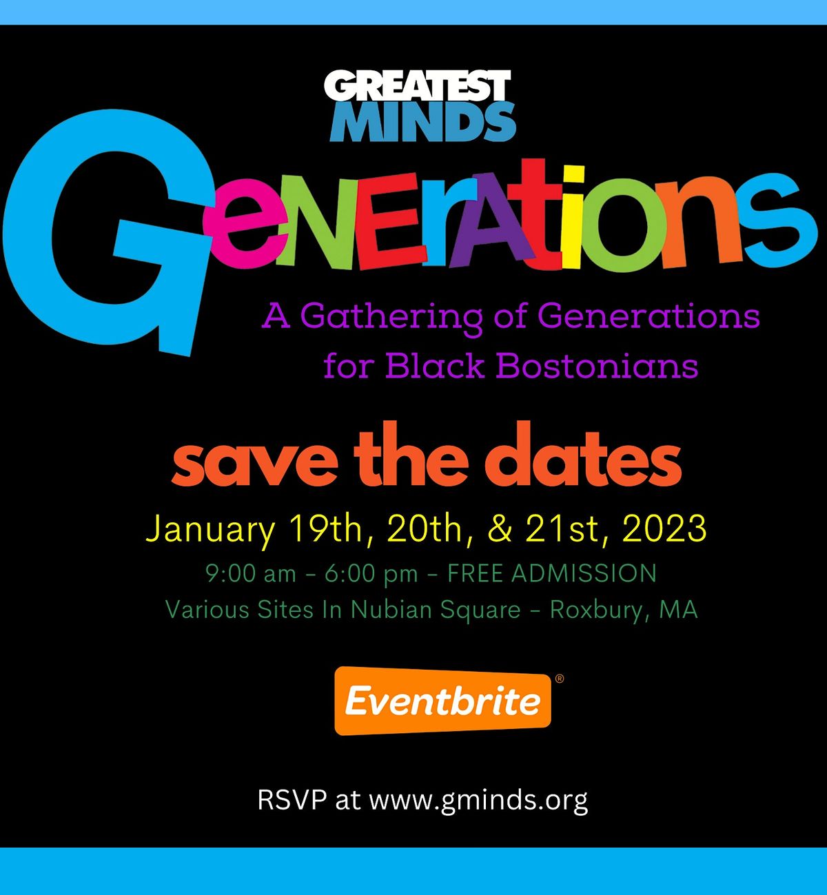 Greatest MINDS Generations - A Gathering of Black Bostonians (All Ages)2023