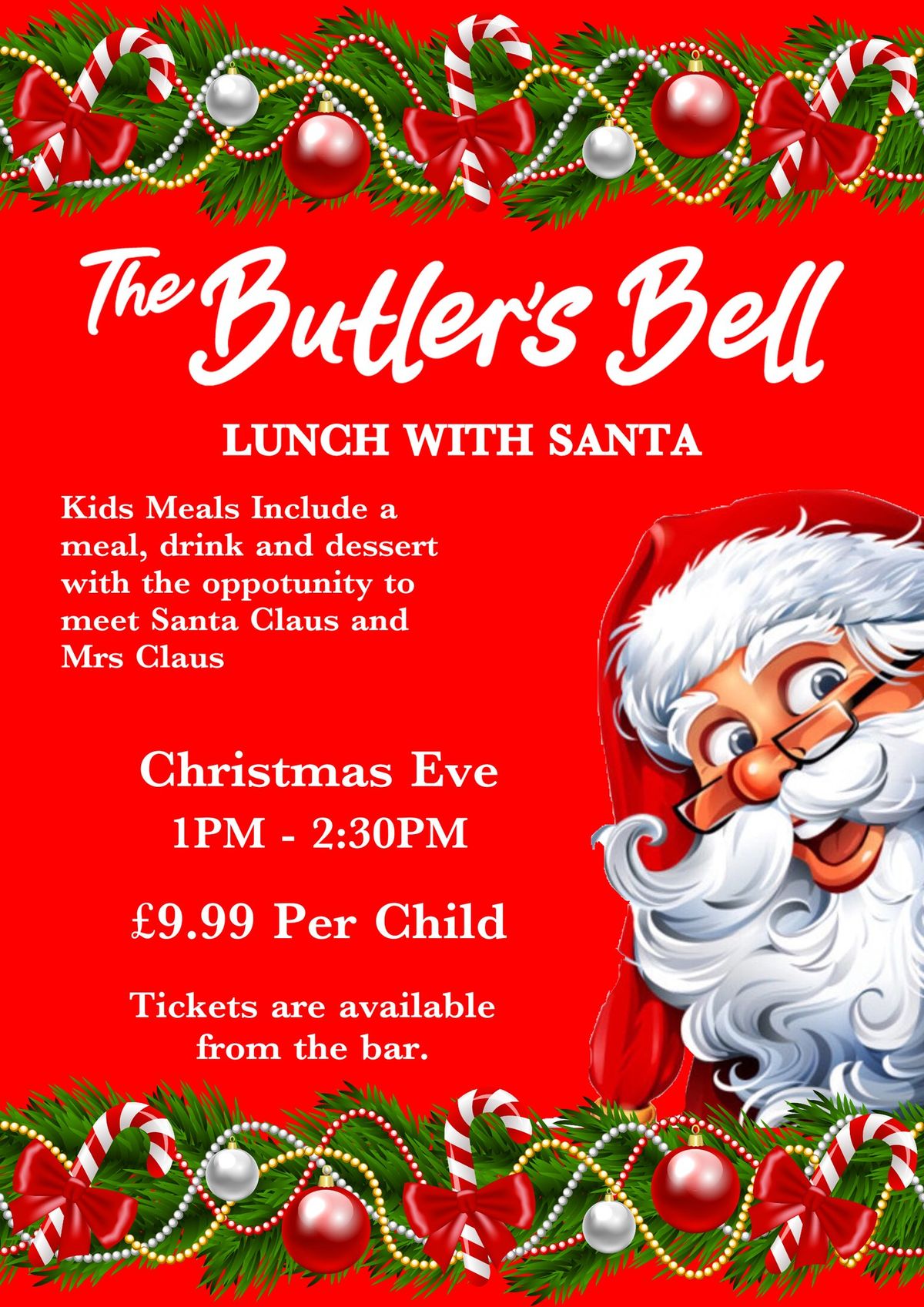 \ud83c\udf85 Lunch with Santa at The Butler's Bell!