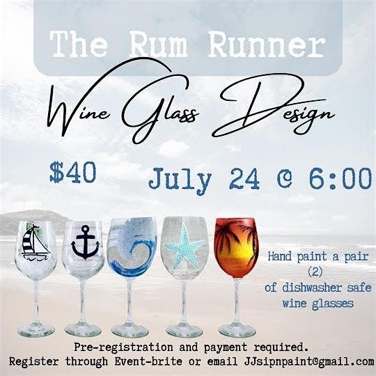 The Rum Runner Wine Glass Design