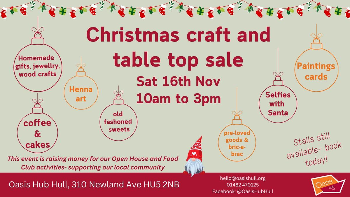 Christmas craft and table top sale- Newland Avenue