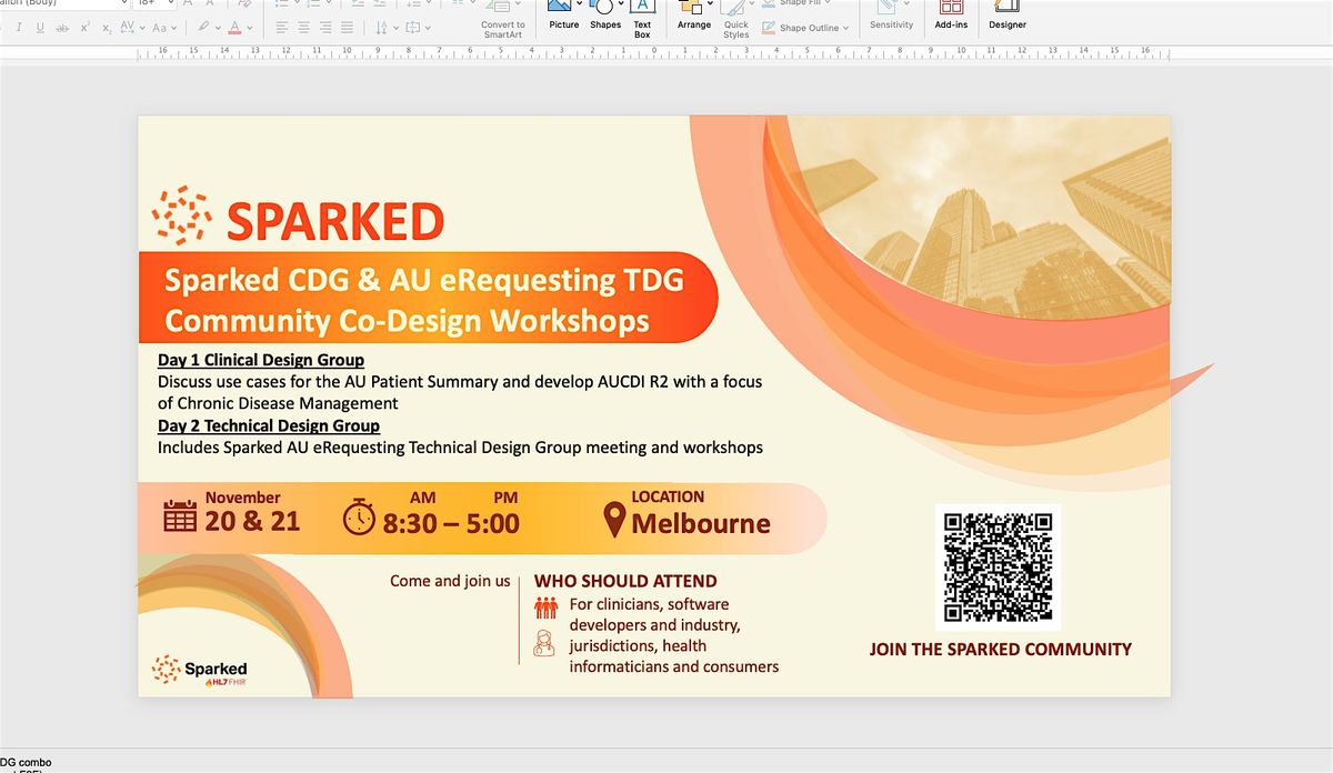 Sparked CDG & AU eRequesting TDG Community Co-Design Workshops