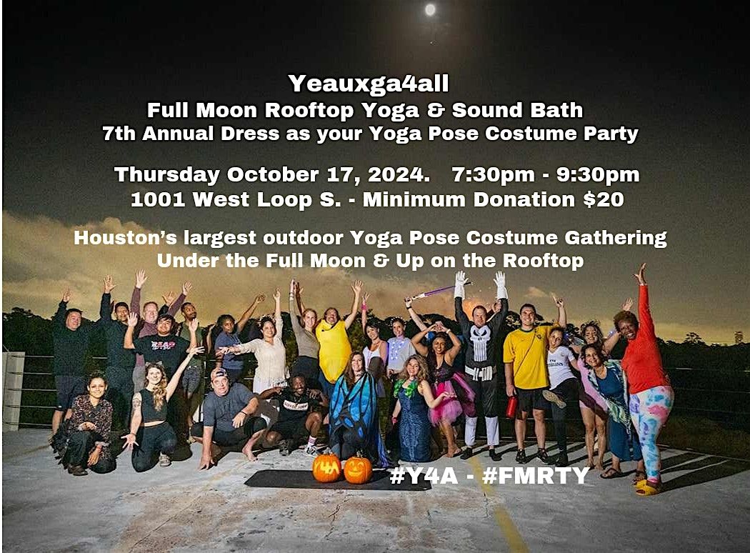 Dress as Your Yoga Pose Costume Party at Full Moon Rooftop Yoga-YeauxGa4all