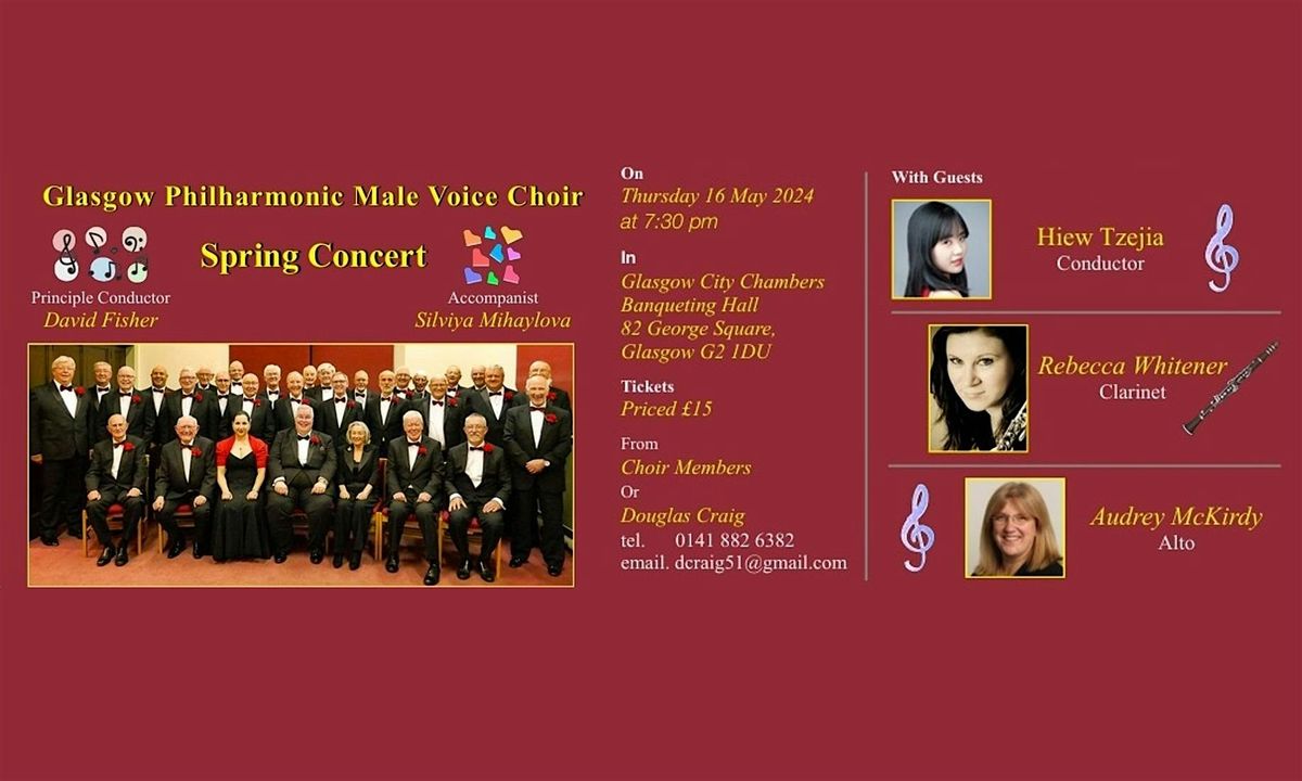Glasgow Philharmonic Male Voice Choir Spring Concert 2024