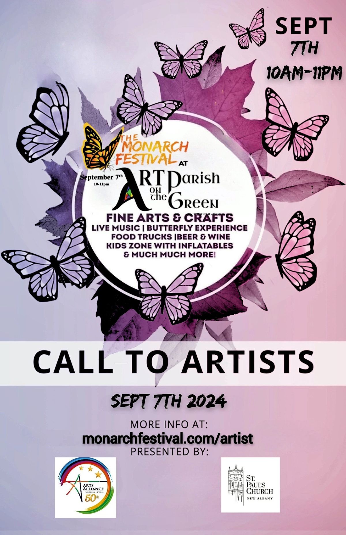 Monarch Festival at Art On the Parish Green!  Call to Artist! 