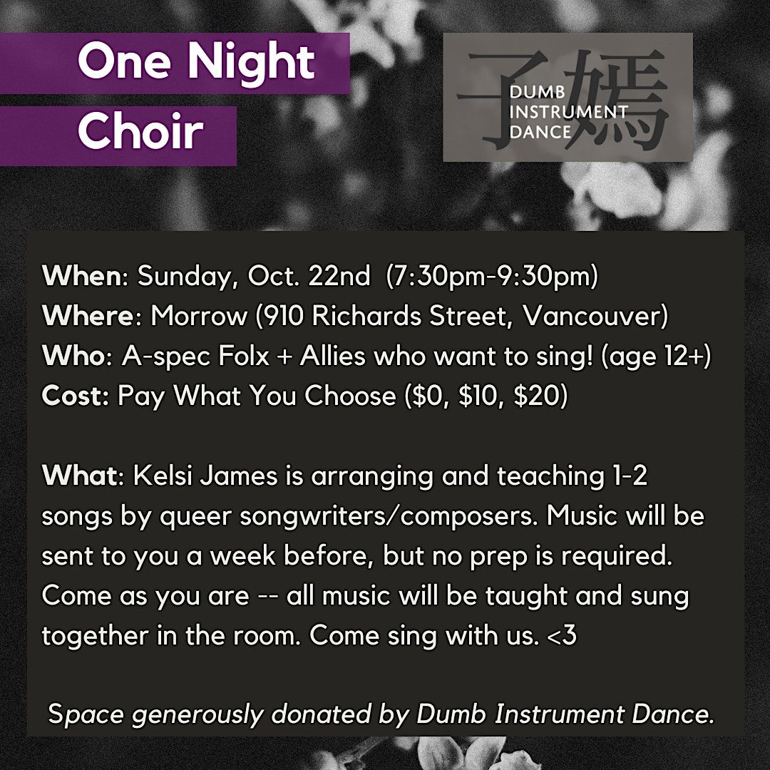 One Night Choir for Asexual Awareness Week