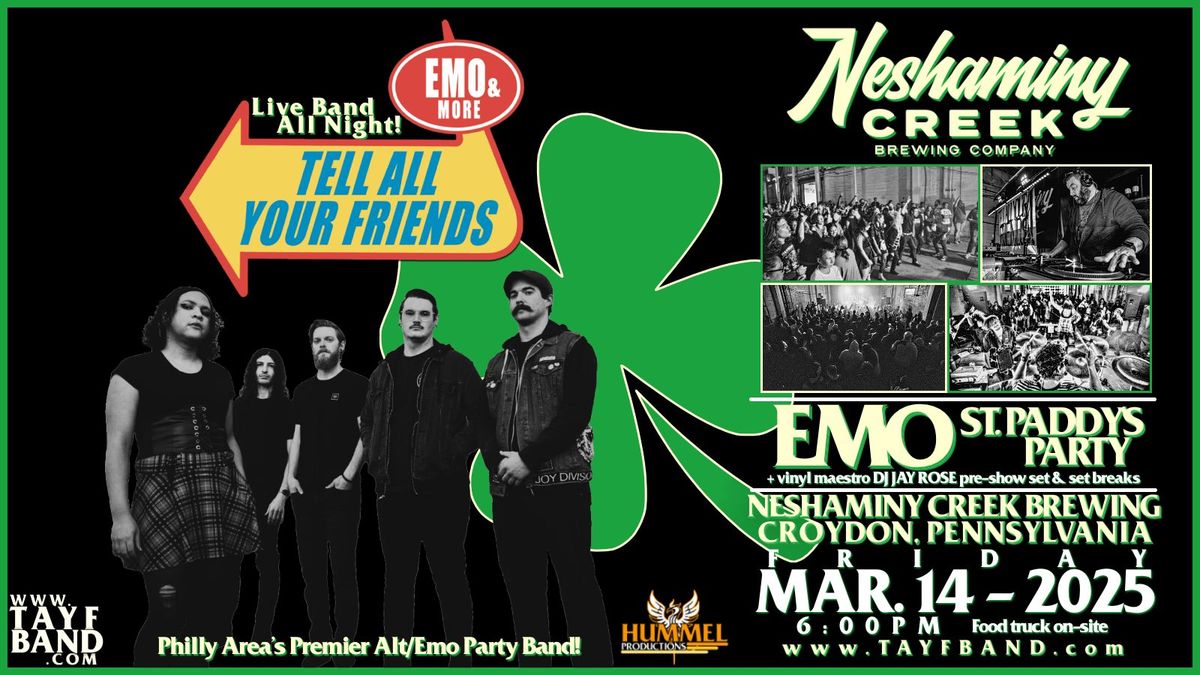 Tell All Your Friends! St. Paddy's Party - 3.14 @ Neshaminy Creek Brewing | Croydon, PA