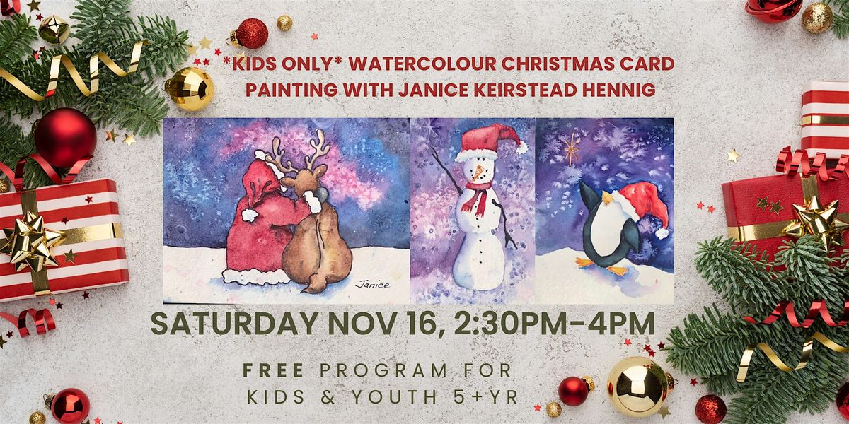 Kids Christmas Card Painting Class