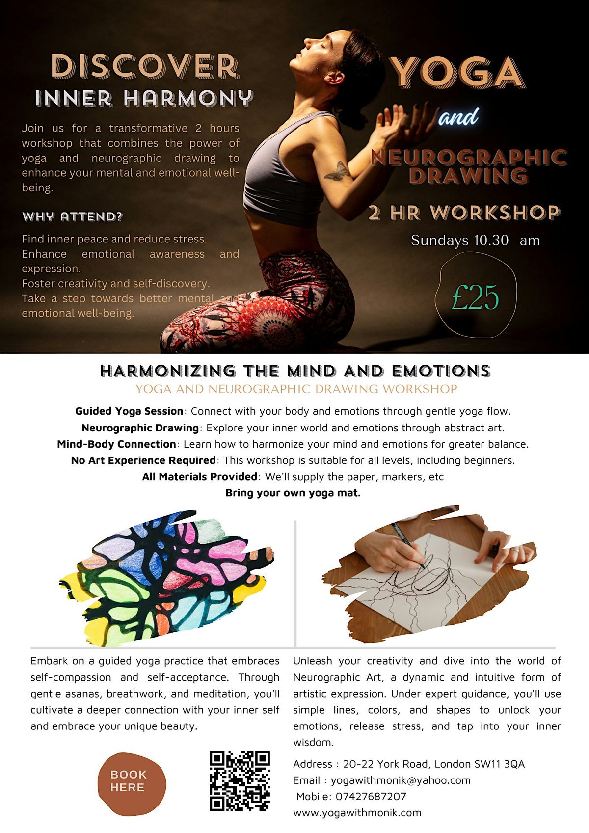 Yoga for wellbeing with Neurographic Drawing Workshop