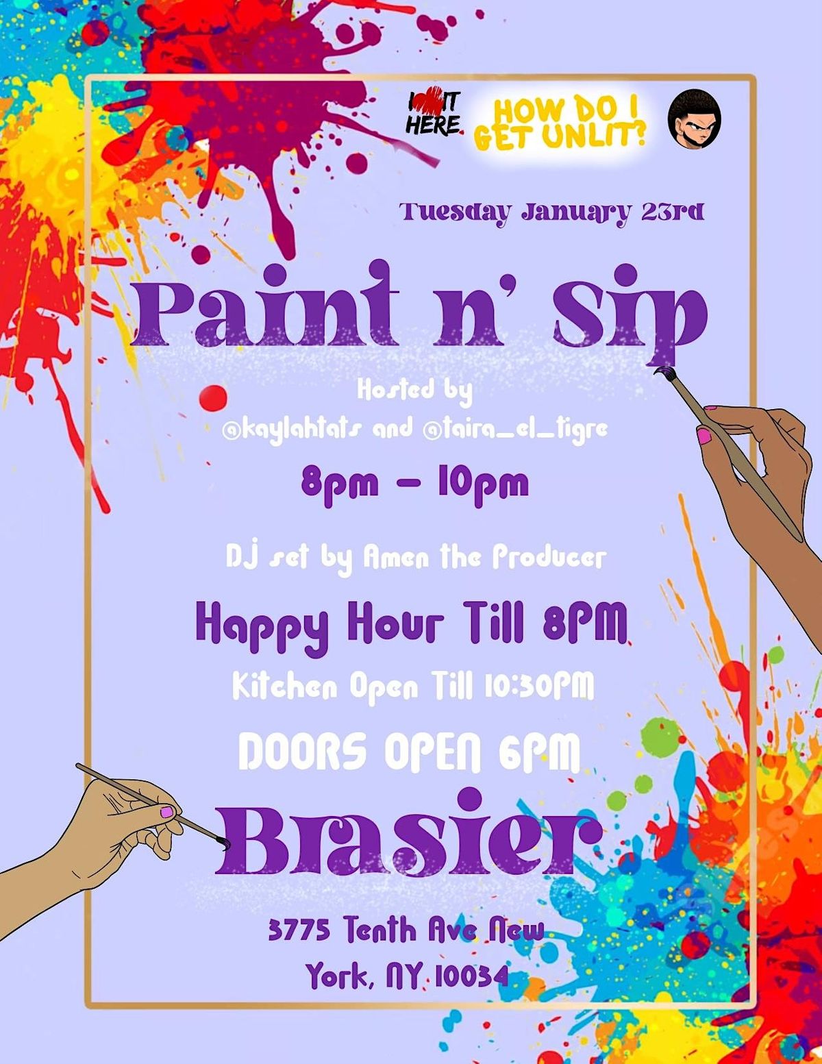 SIP & PAINT AT BRASIER