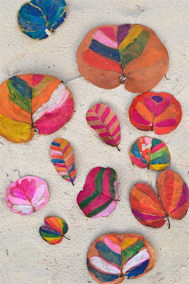 Paint on Leaves \/ Leaf Art and Craft (Kids)