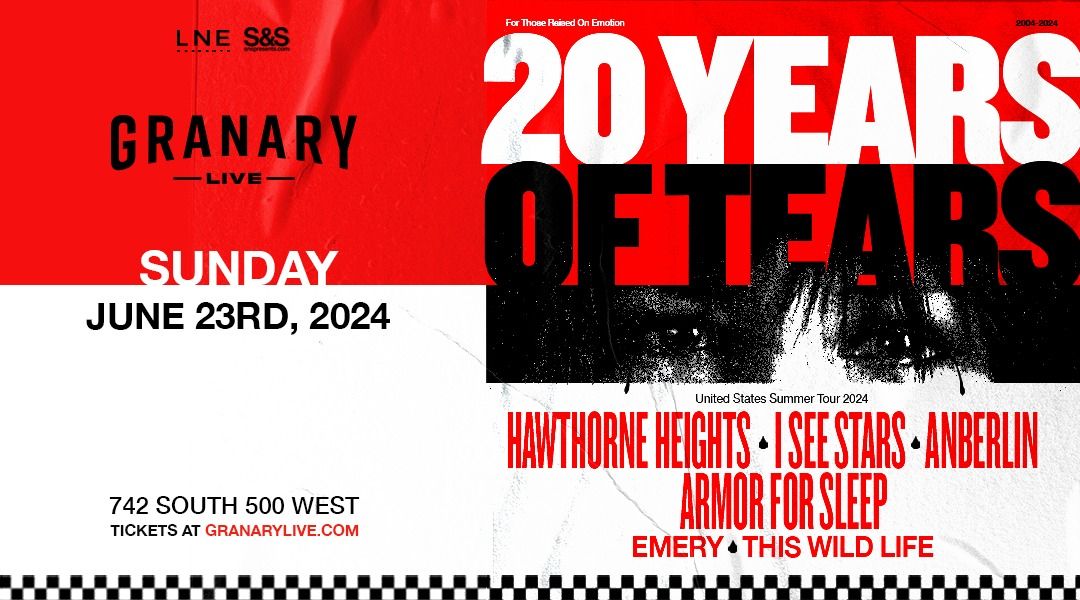 Hawthorne Heights: 20 Years Of Tears at Granary Live