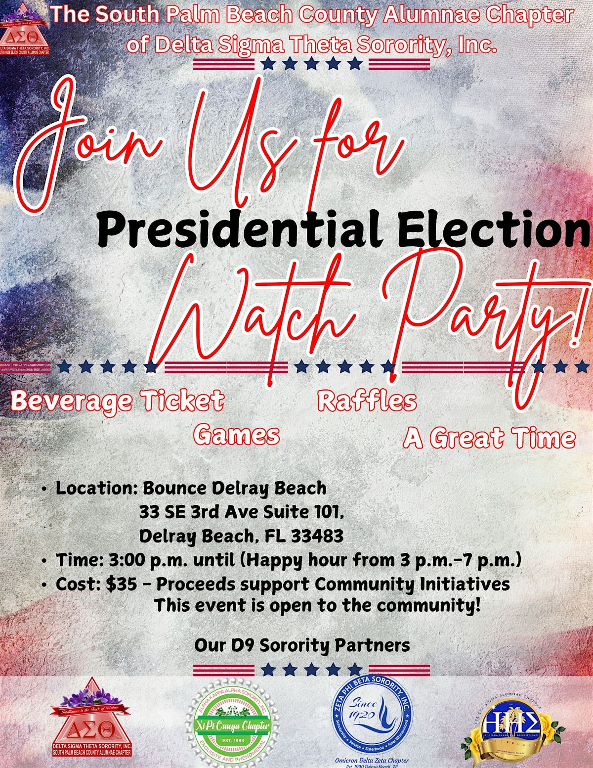 Presidential Election Results Watch Party hosted by Divine 9 Sororities