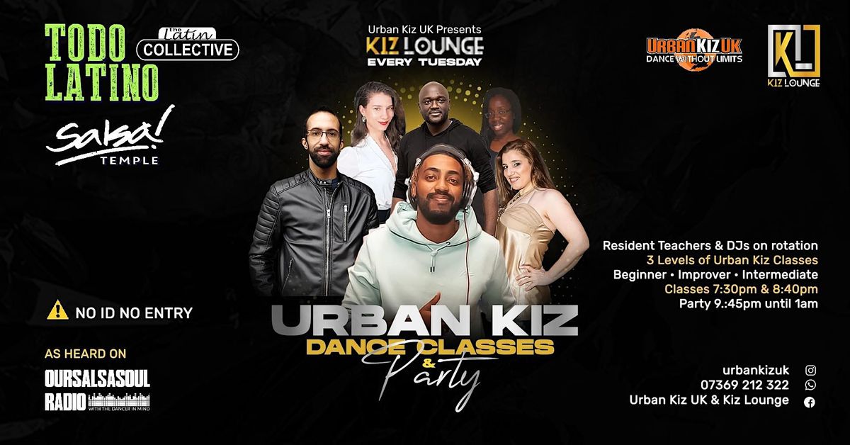 URBAN KIZOMBA EVERY TUESDAY LONDON - FREE CLASS \/ FREE BUBBLES\/ FREE BOOTH