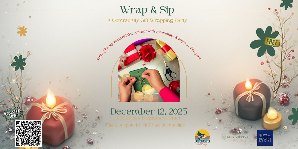 Wrap & Sip: A Community Gift Wrapping Party