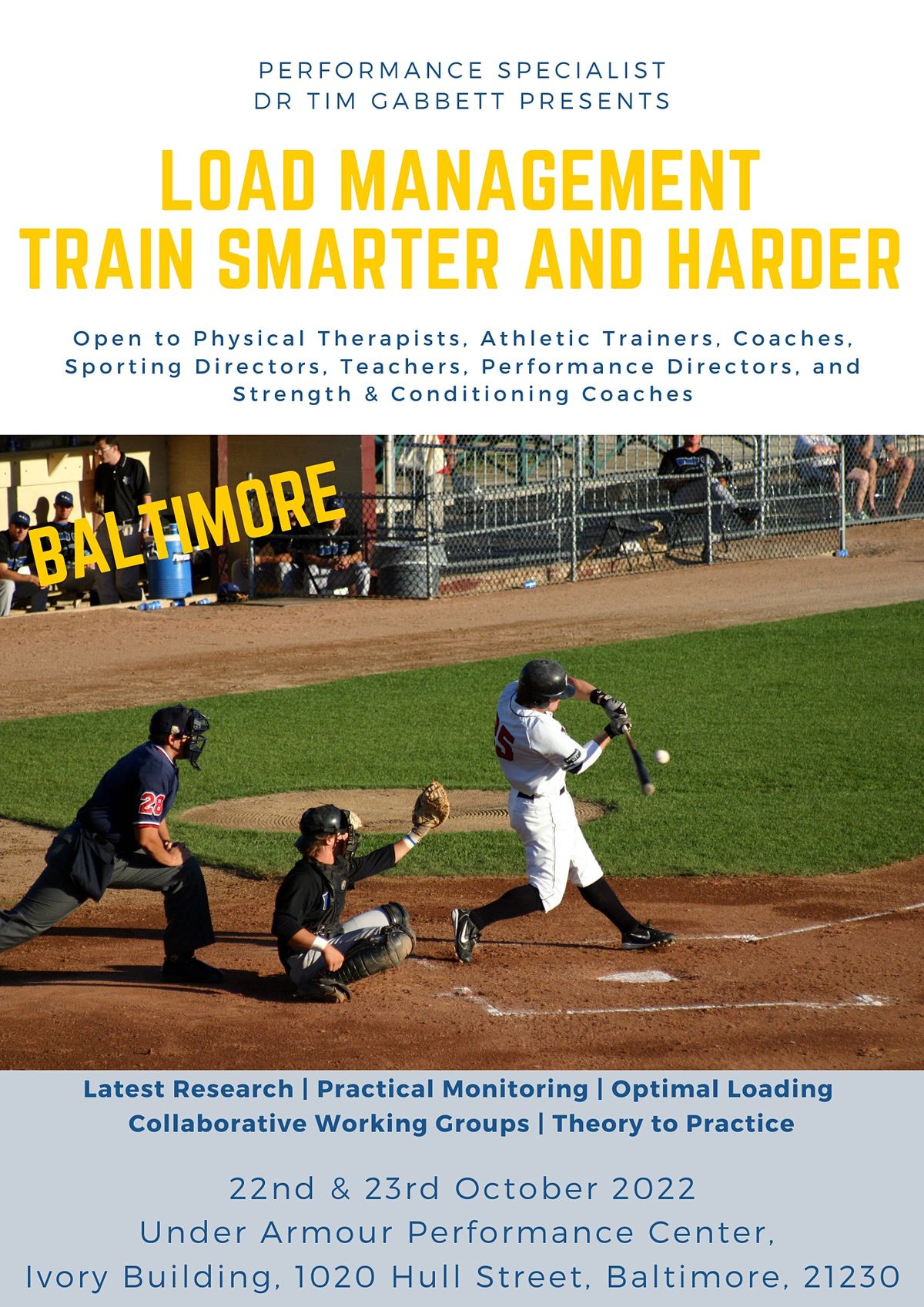 Load Management Train Smarter and Harder (Baltimore), Under Armour