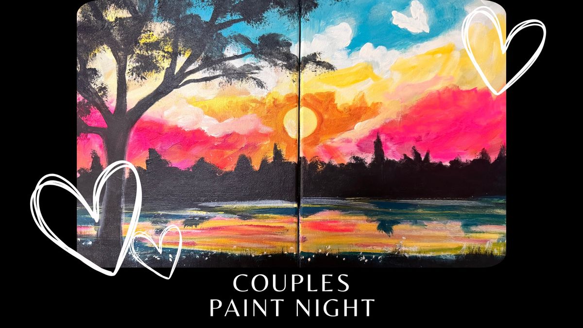 Couples Paint Night at the Lacy Wilson Art Studio