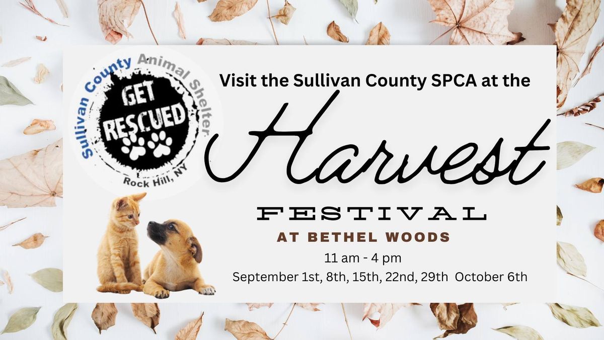 Sullivan County SPCA at the Bethel Woods Harvest Festival