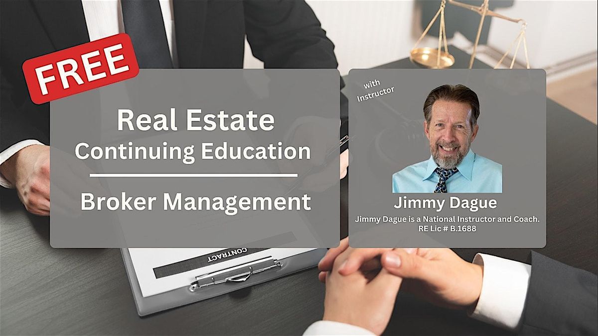 FREE Real Estate Law\/Leg CE with Jimmy Dague & Dwellness (LIVE CE)