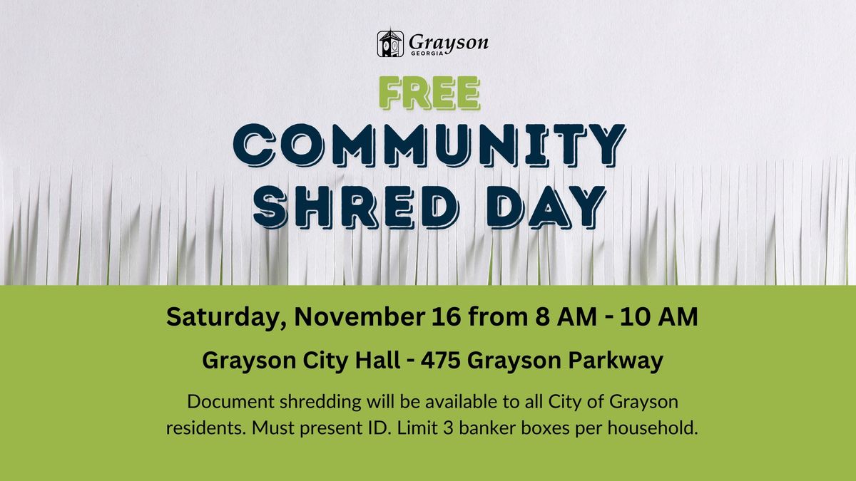 Free Community Shred Day