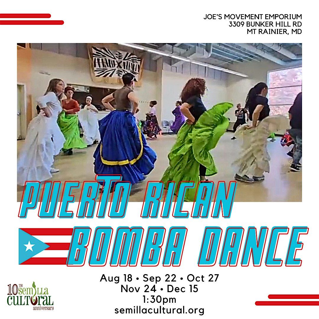 Puerto Rican Bomba Dance Classes: DC Metro