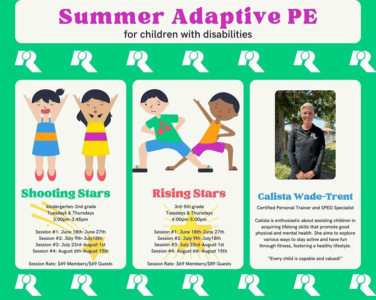 Child Getting Adapted Summer Adaptive PE for children with disabilities -, CBRC Health ...