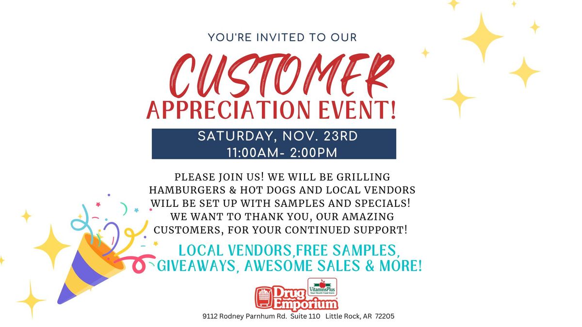 Customer Appreciation Event at Little Rock Drug Emporium