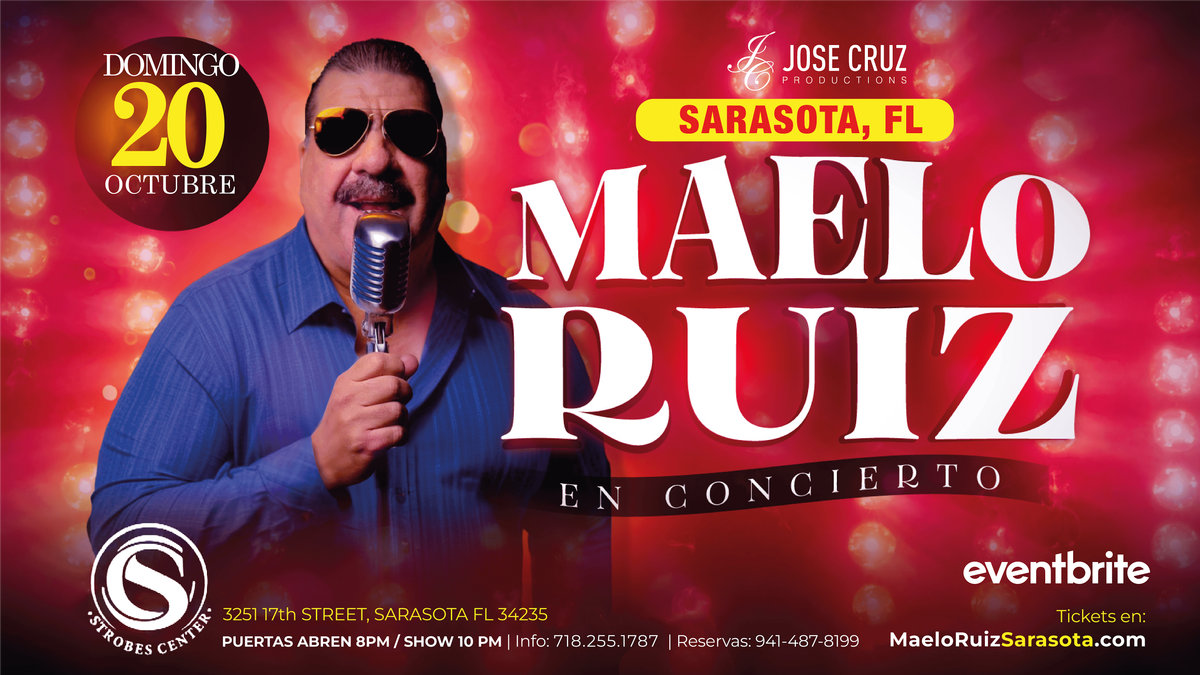 Concierto de salsa con Maelo Ruiz en SARASOTA, FL  | Octubre 20 2024