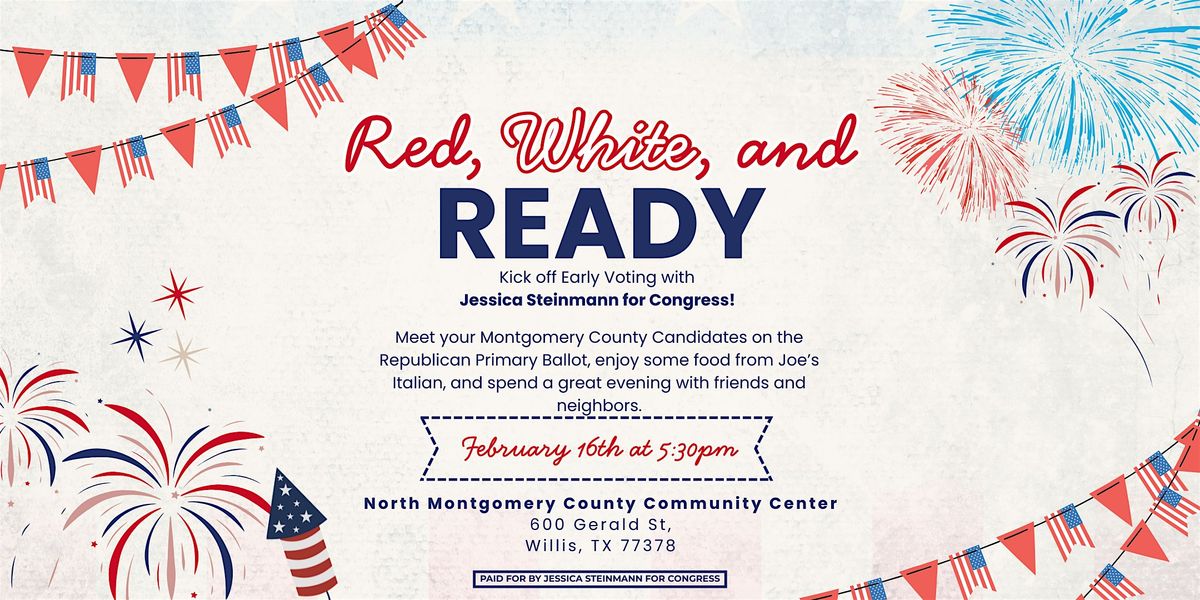 Jessica Steinmann for Congress - Red, White & Ready Early Voting Kickoff