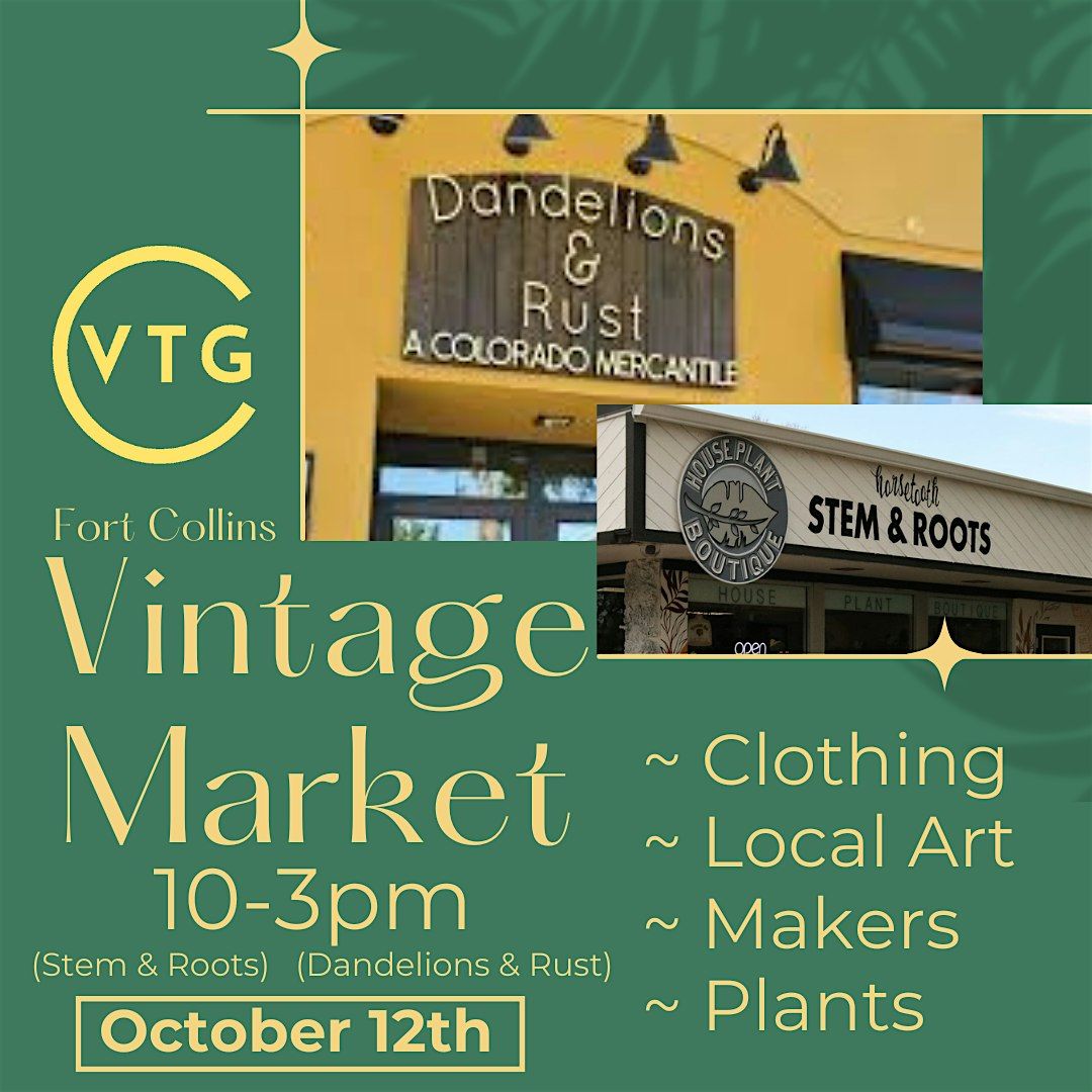 Fort Collins Vintage Market at in Old Town Fort Collins