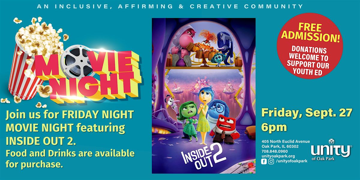 FRIDAY NIGHT MOVIE NIGHT featuring INSIDE OUT 2