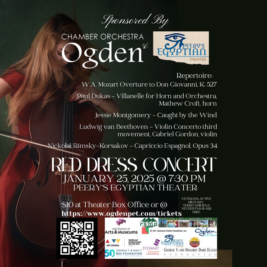 Red Dress Concert 2025 Sponsored by Chamber Orchestra Ogden and Peery's Egyptian Theater 