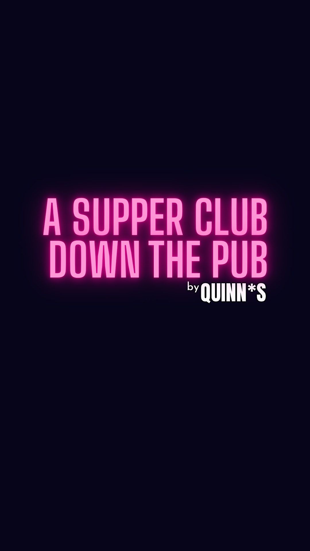 A Supper Club Down The Pub