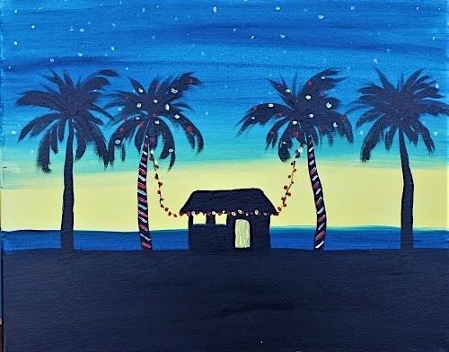 A little Cali Christmas Paint and Sip Painting event to get in the Holiday
