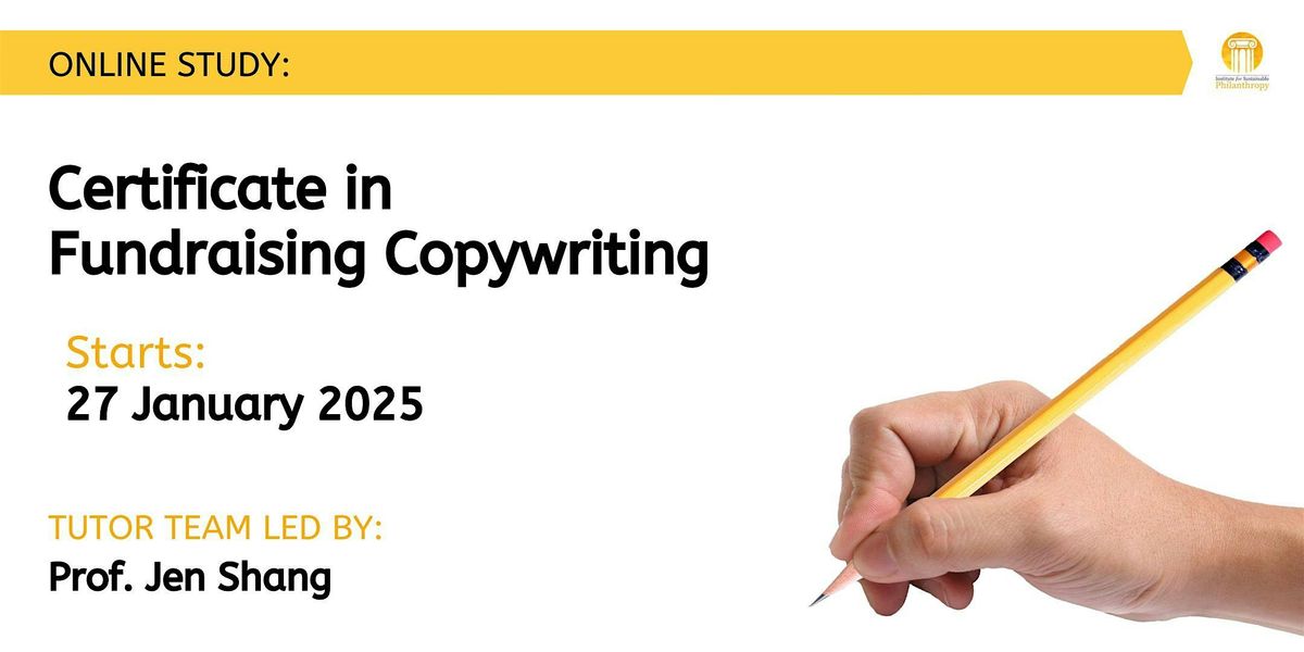 Certificate in Fundraising Copywriting (27th January 2025)