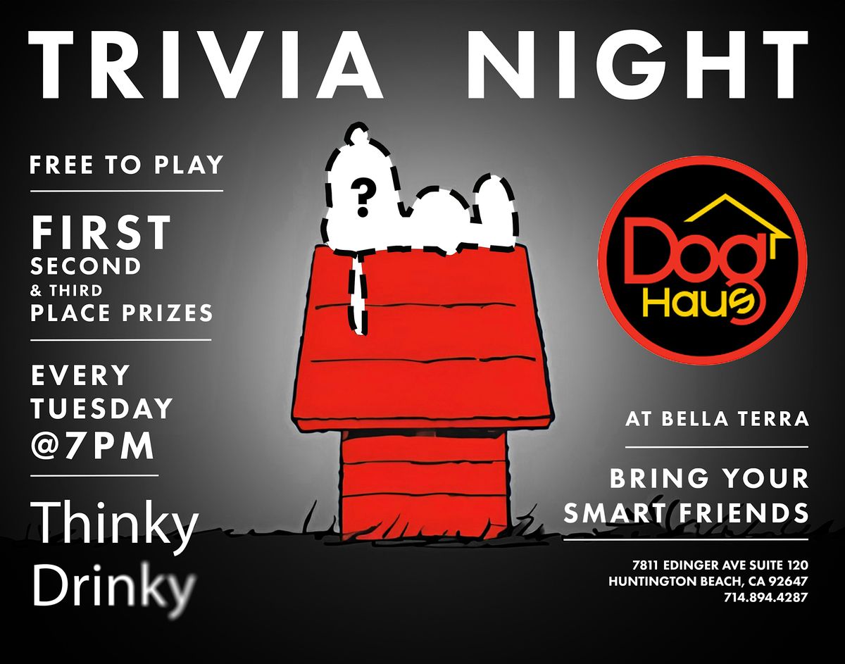 Free Trivia! Tuesdays at Dog Haus Biergarten Bella Terra - Huntington Beach