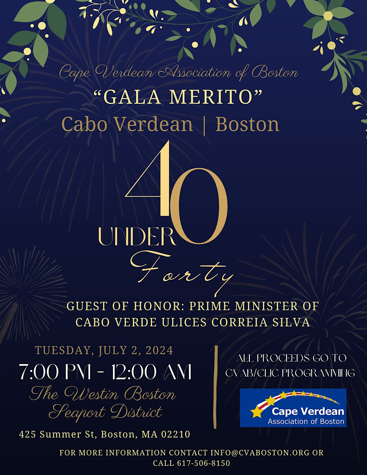 Annual Cabo Verdean 40 under 40 Gala Merito