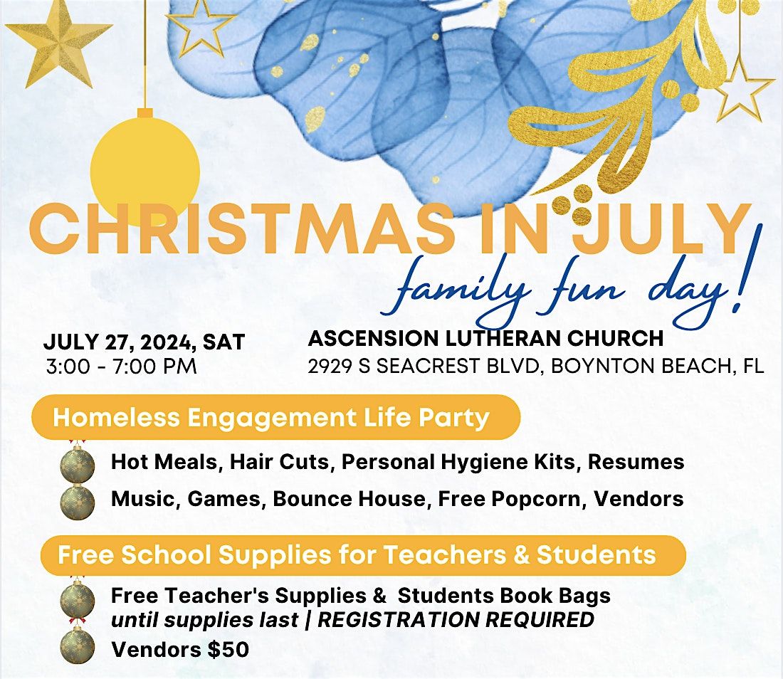 Christmas in July  Family Fun Day 2024