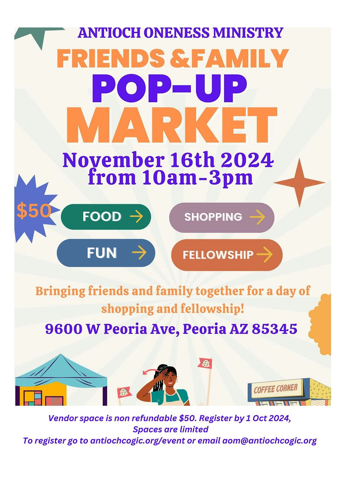 ANTIOCH COGIC FRIENDS & FAMILY POP UP MARKET VENDOR EVENT