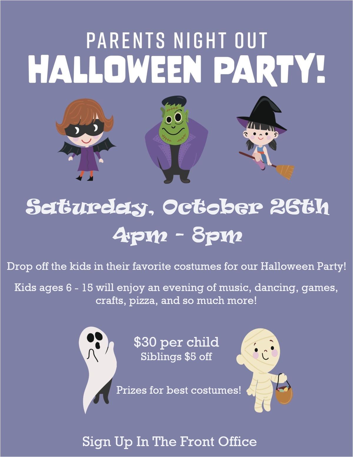 Parents Night Out Halloween Party