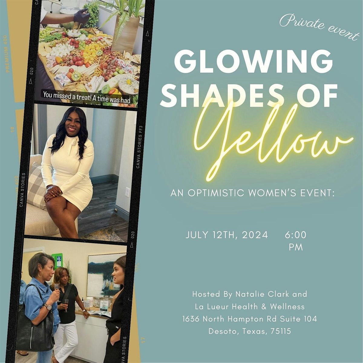 Glowing Shades of Yellow Optimistic Women's Event