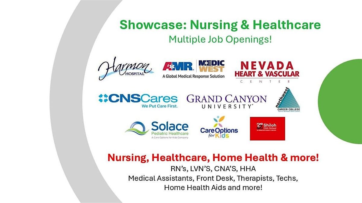 Job Fair. Nursing, Health Care, Home Health Care