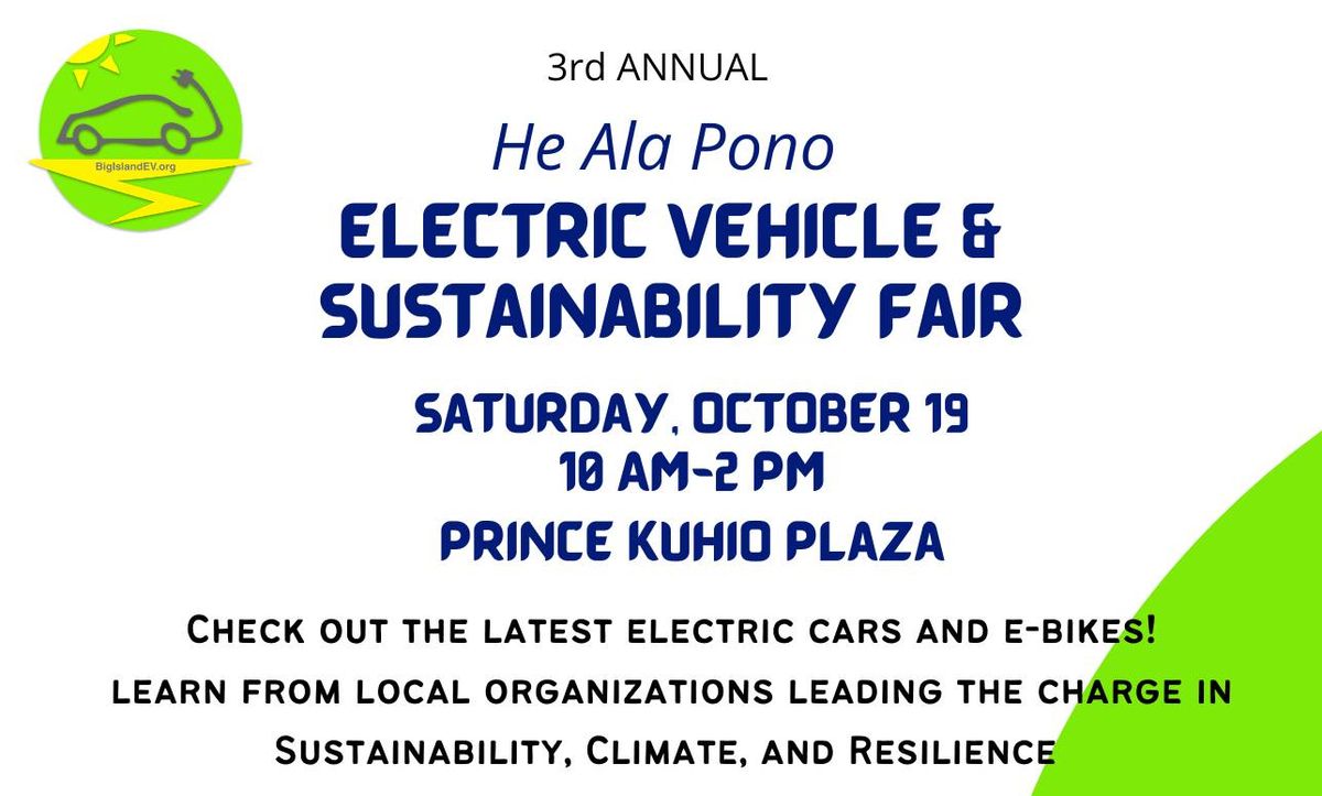 He Ala Pono EV and Sustainability Fair