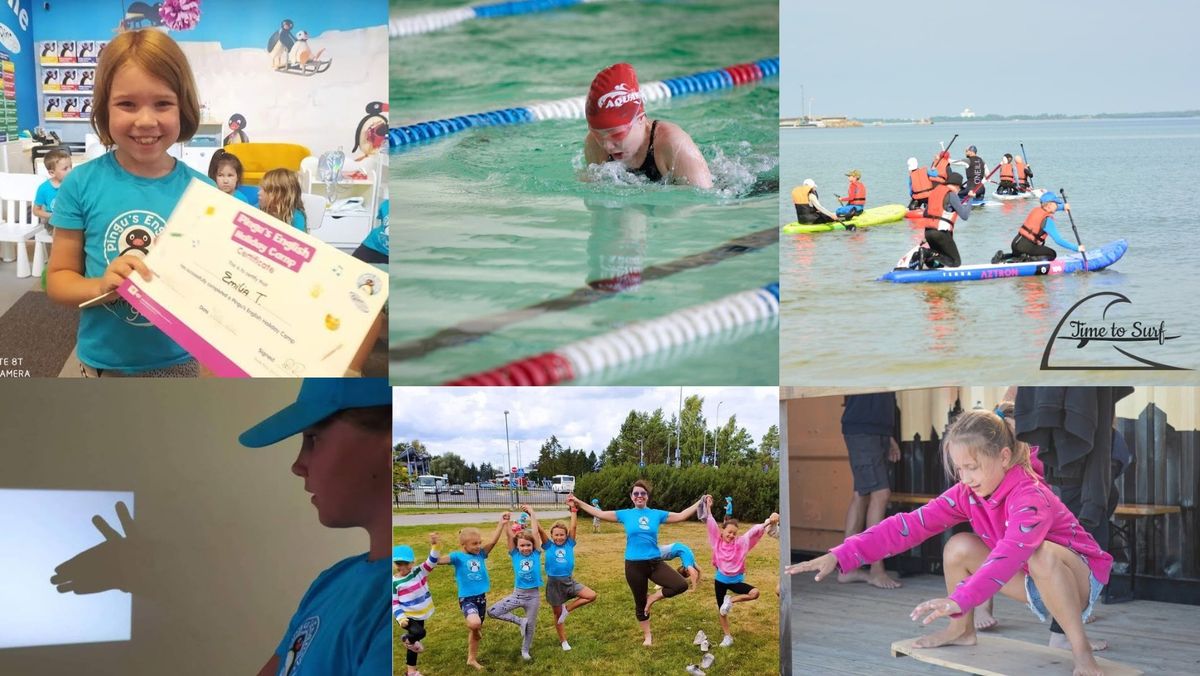 Pingu's English Viimsi Summer City Camp, 12.08-15.08, Kids 7-12 years old ENGLISH, SWIM, SURF